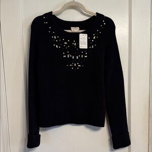 Kate Spade Black Sweater with Embellishments